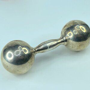 Tiffany & Co. Sterling Silver 925 Large Barbell Baby Rattle 52.3g SS41